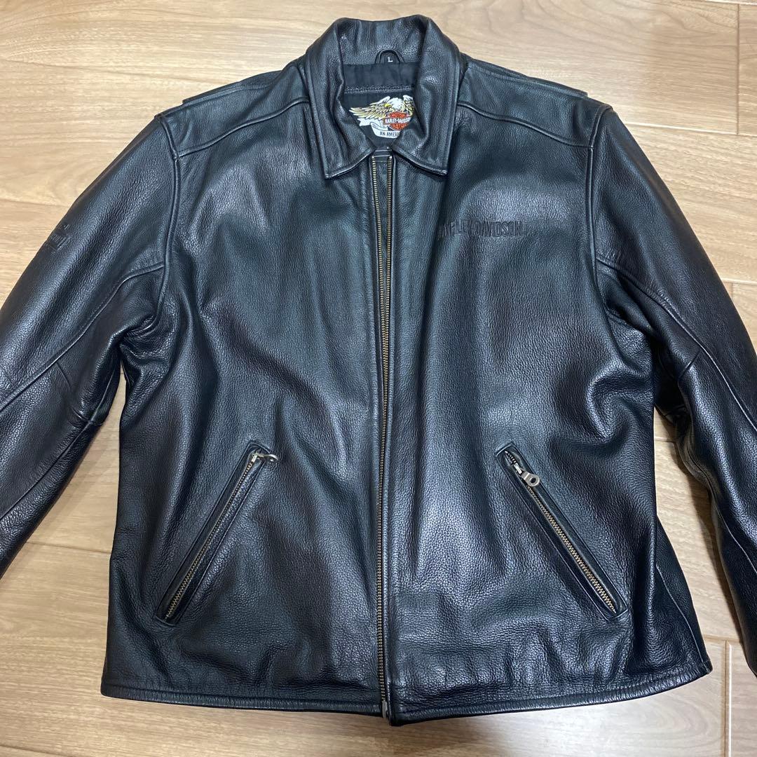 ブラックレザーライダースジャケット