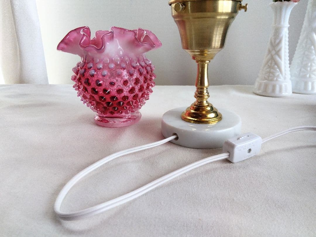 ☆美☆フェントン クランベリーシェード テーブルランプ レア