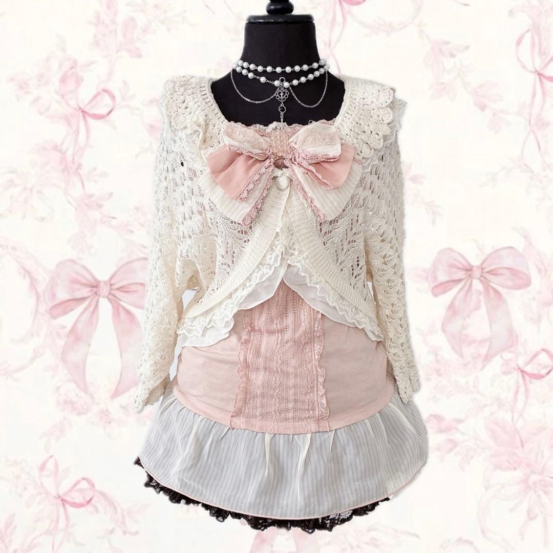 00s y2k axes femme フリル レース ボレロ ウィッシュコア