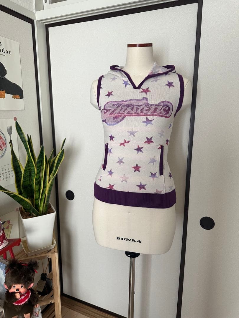 タグ付き　hysteric glamour hysterics 星柄フード付き