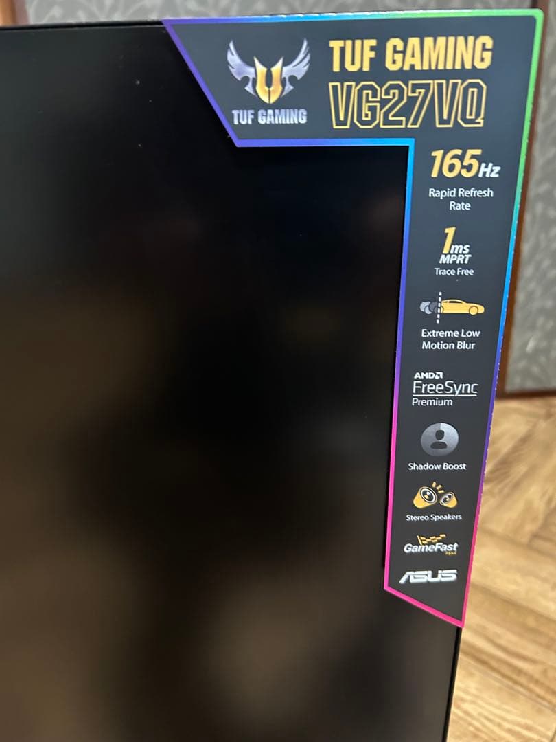 ゲーミングモニター　VG27Ｖ湾曲型