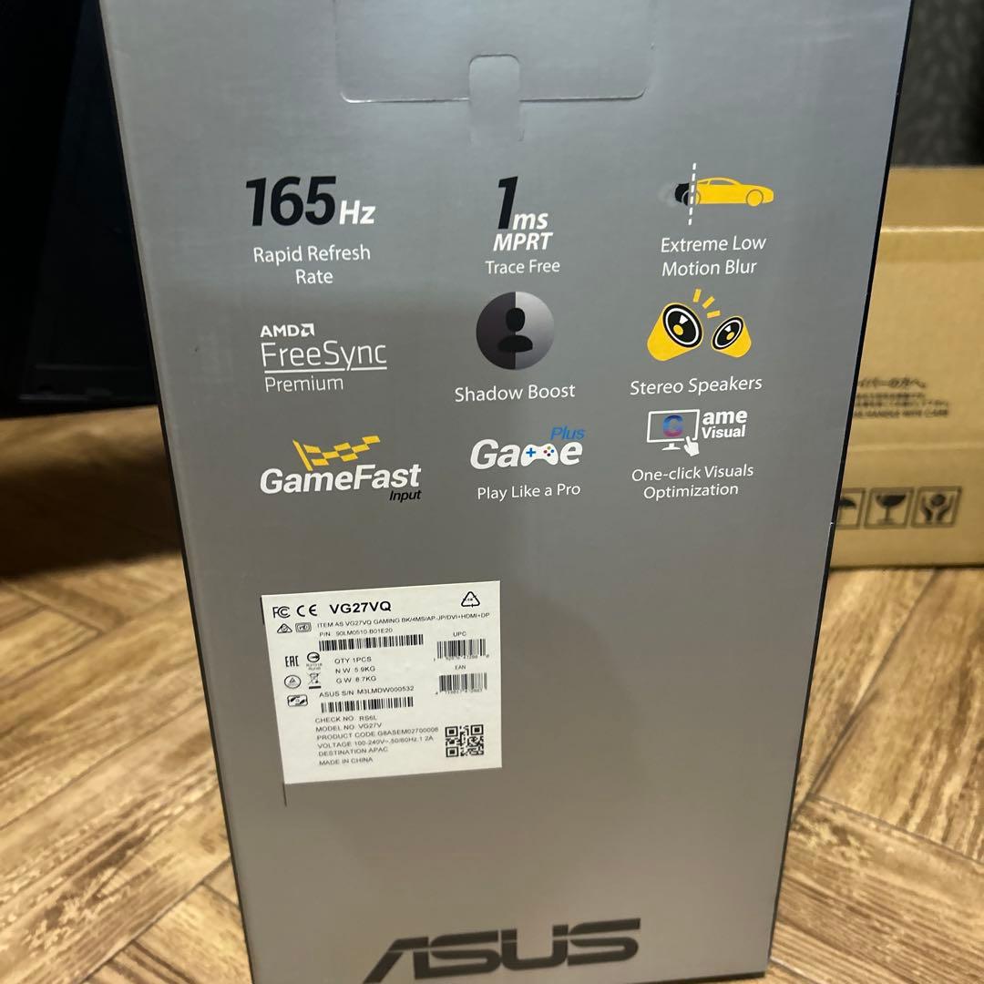ゲーミングモニター　VG27Ｖ湾曲型