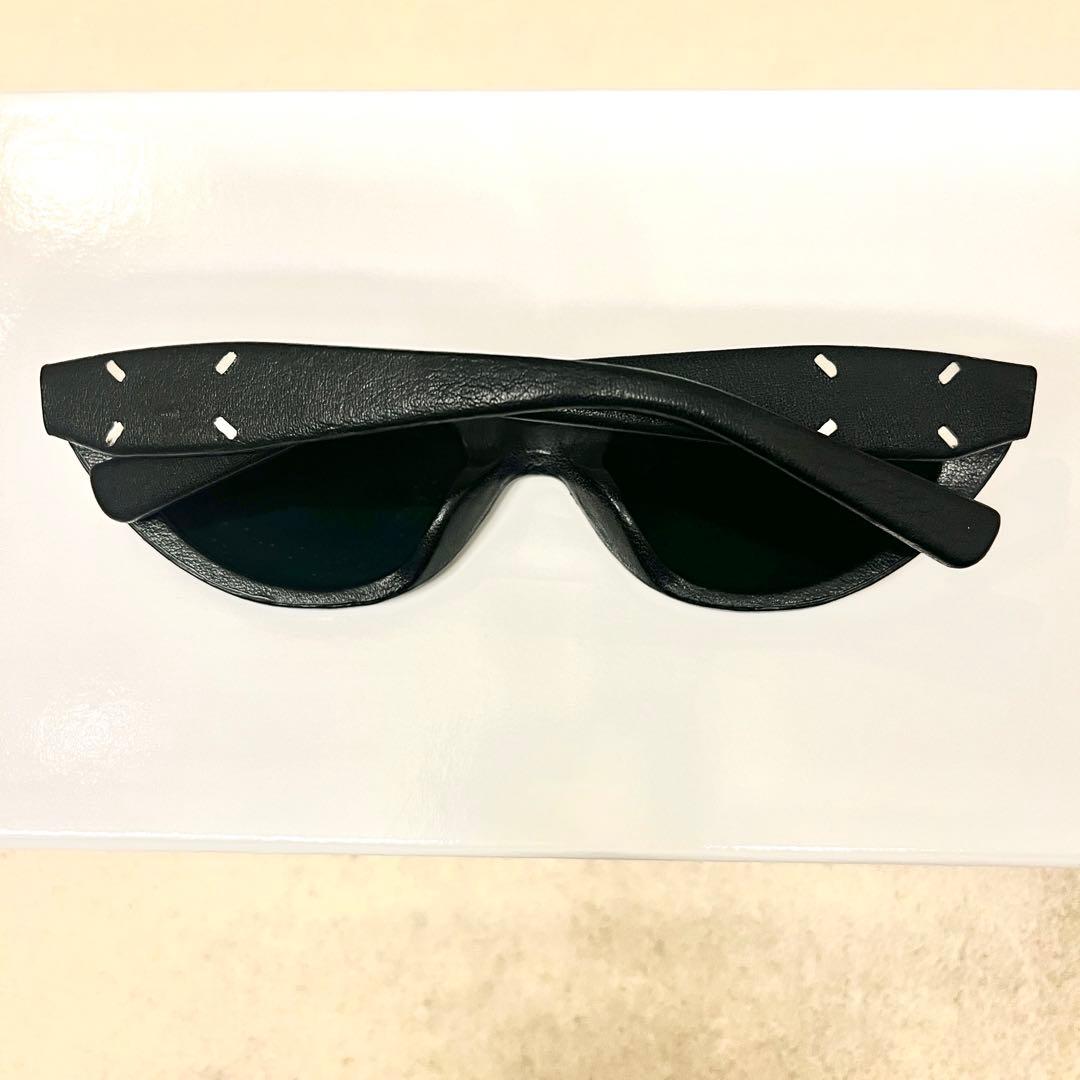 【付属品完備】マルジェラ × GENTLE MONSTER レザーサングラス　黒