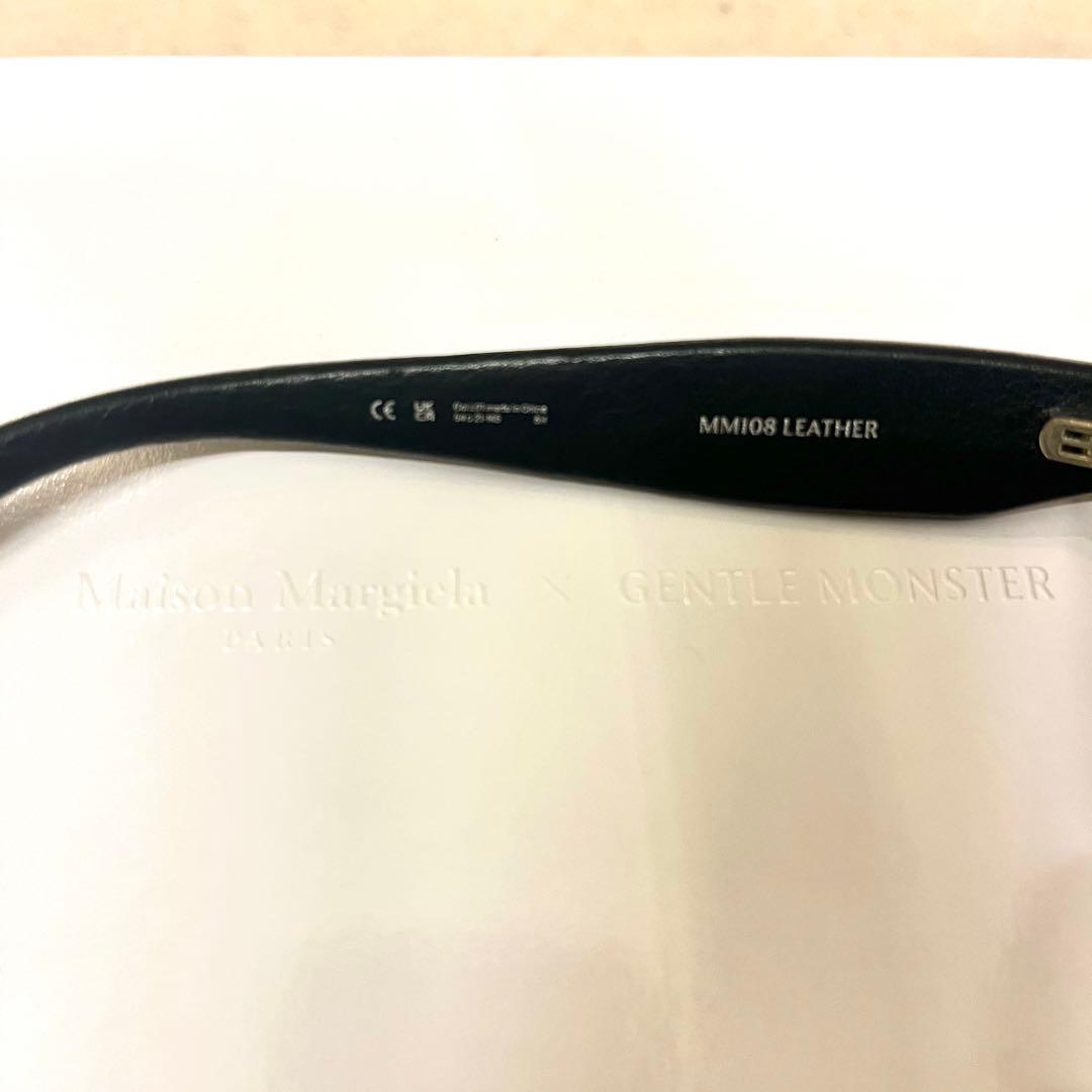 【付属品完備】マルジェラ × GENTLE MONSTER レザーサングラス　黒