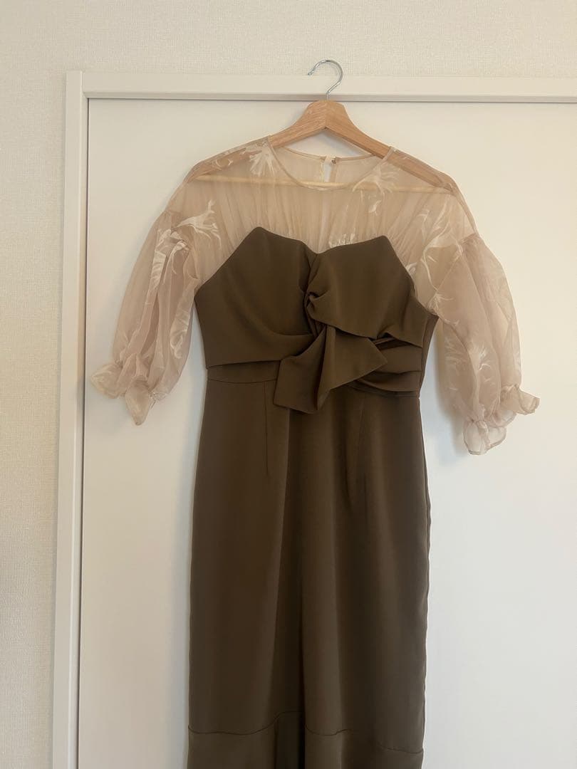 【美品】acka. オケージョンドレスsheer puff dress サイズ1