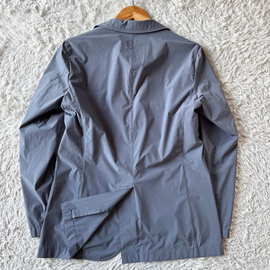 極美品　ヘルノ　ストレッチ　ナイロン　テーラードジャケット　アンコン　46