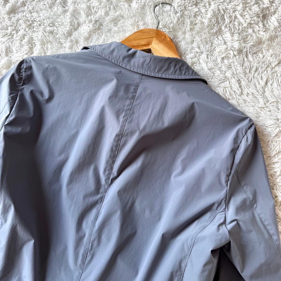 極美品　ヘルノ　ストレッチ　ナイロン　テーラードジャケット　アンコン　46