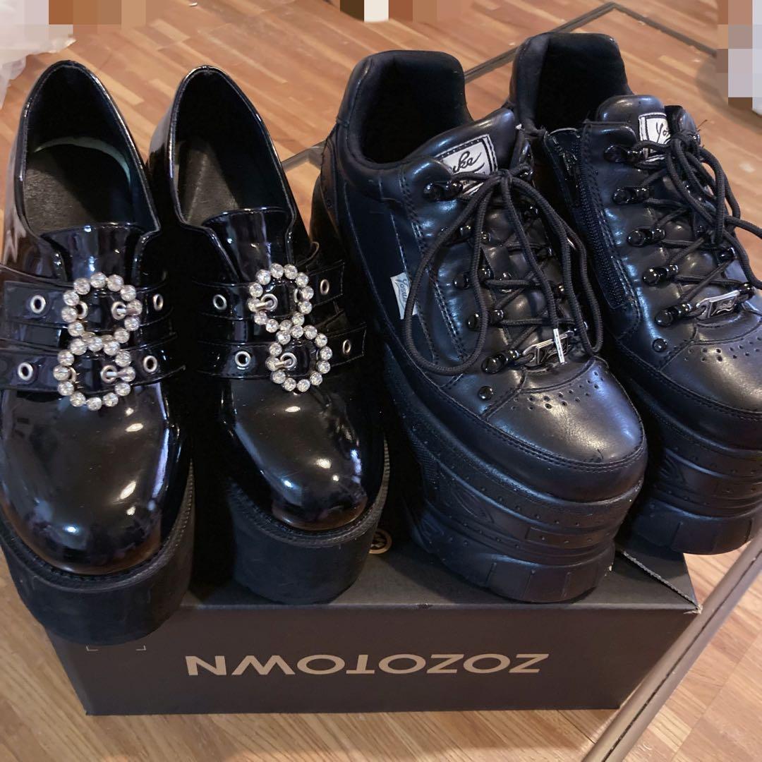 BUBBLES ダブルバックルシューズ YOSUKE 厚底　レースアップ