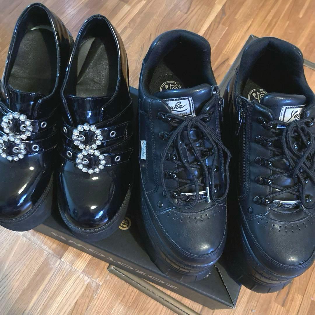 BUBBLES ダブルバックルシューズ YOSUKE 厚底　レースアップ