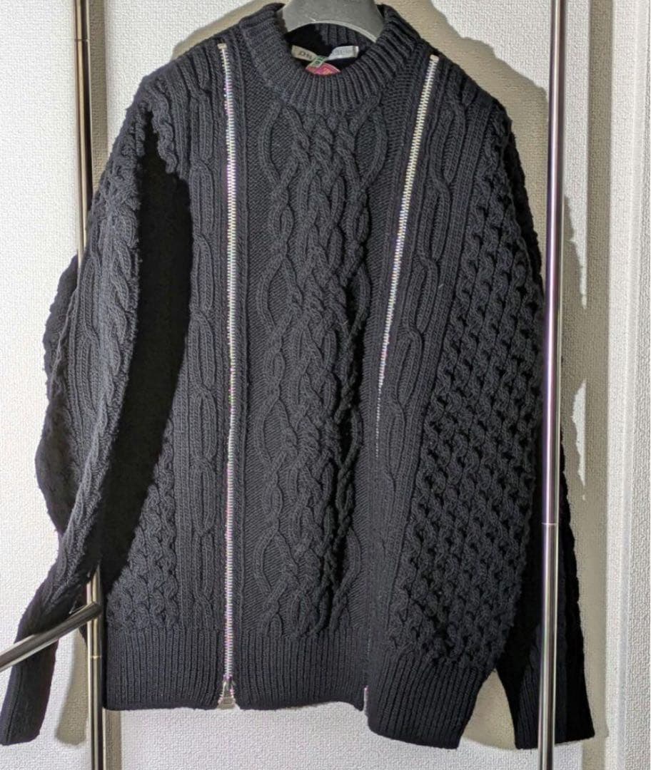 JOHN LAWRENCE SULLIVAN ジップフィッシャーマンニット