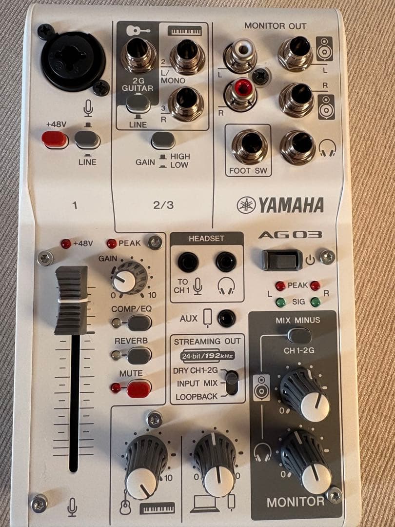YAMAHA AG03MK2 オーディオインターフェース ミキサー 本体のみ美品