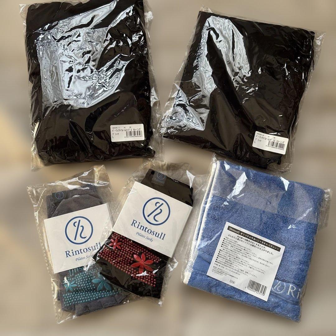 新品★リントスル★姿勢矯正ピラティスウェア上下＆ソックス2足セット★Lサイズ