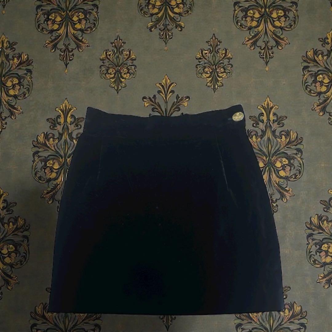 90s【希少/初期】ヴィヴィアンウエストウッド/ミニスカート/オーブ刻印金ボタン