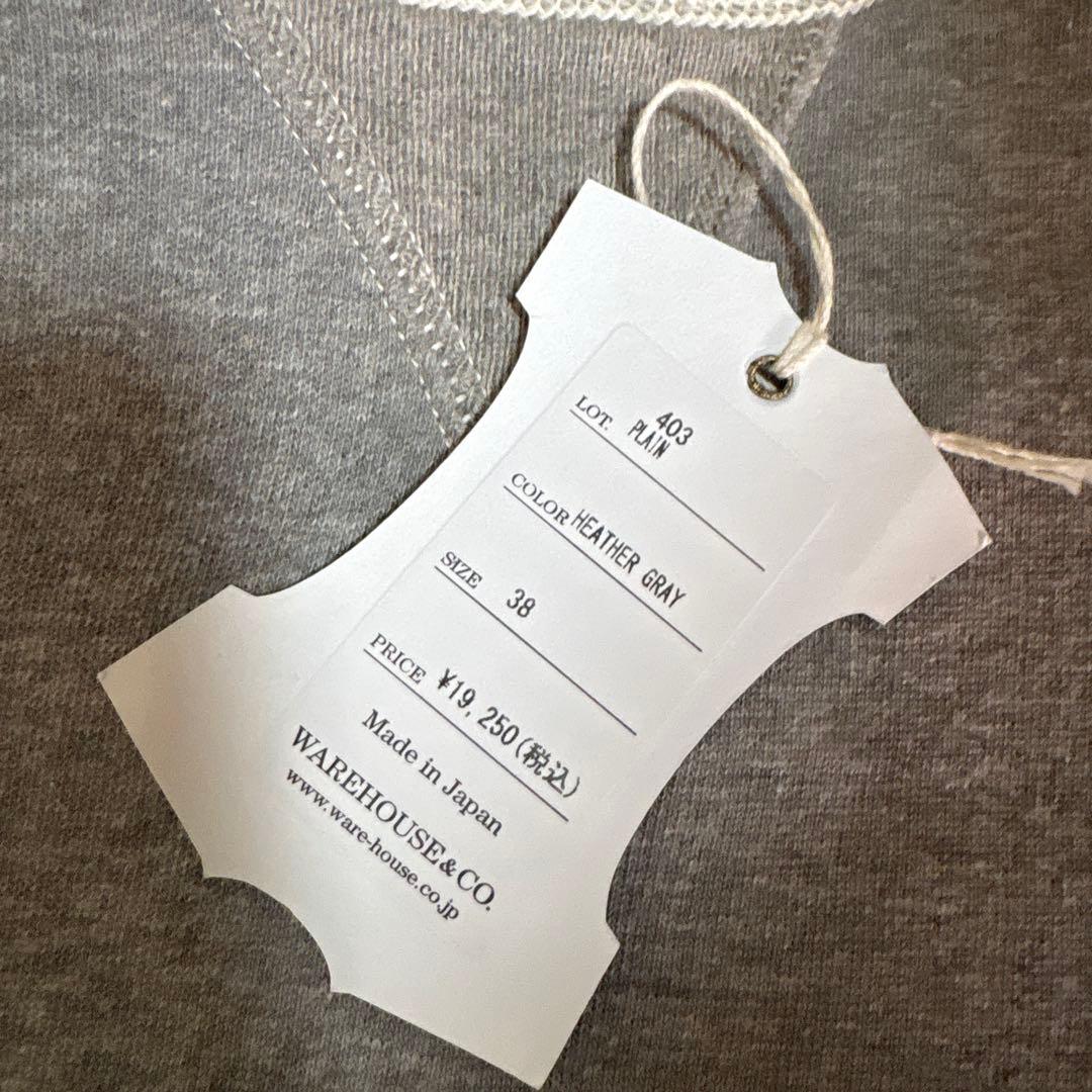 ウエアハウス WAREHOUSE Lot 403 無地 38 杢グレー 美品