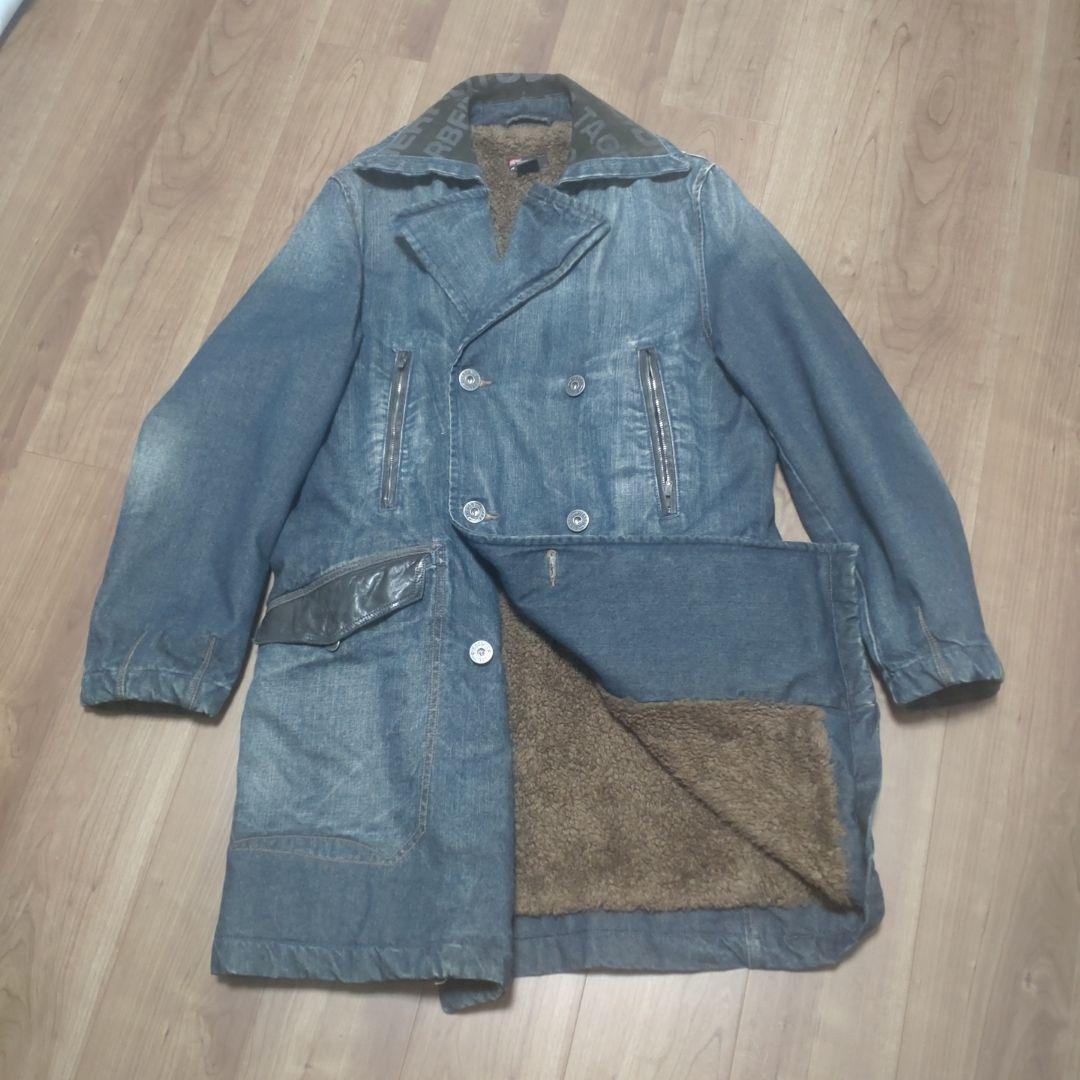 【美品 】ディーゼル DIESELデニムジャケットコート裏ボアレザー 値下げ可能
