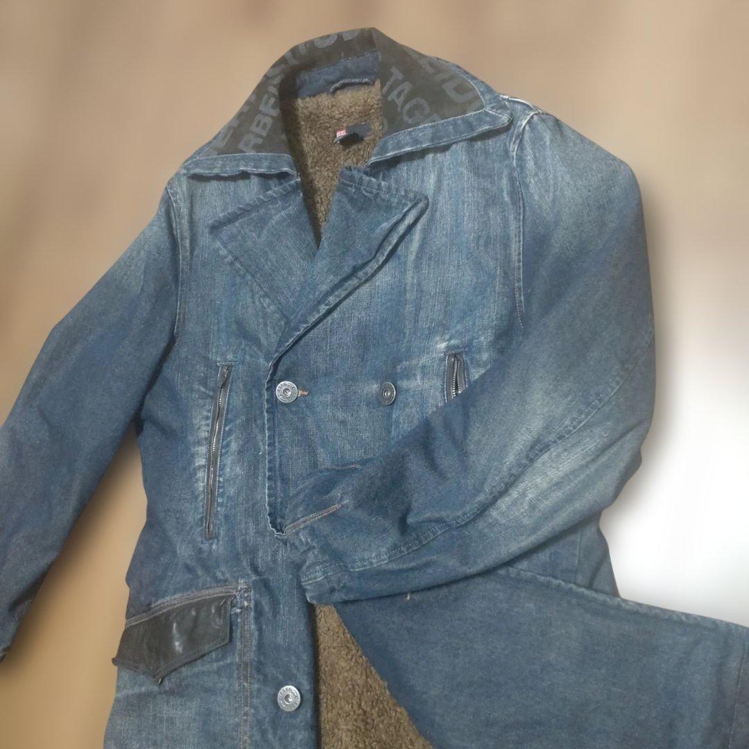 【美品 】ディーゼル DIESELデニムジャケットコート裏ボアレザー 値下げ可能