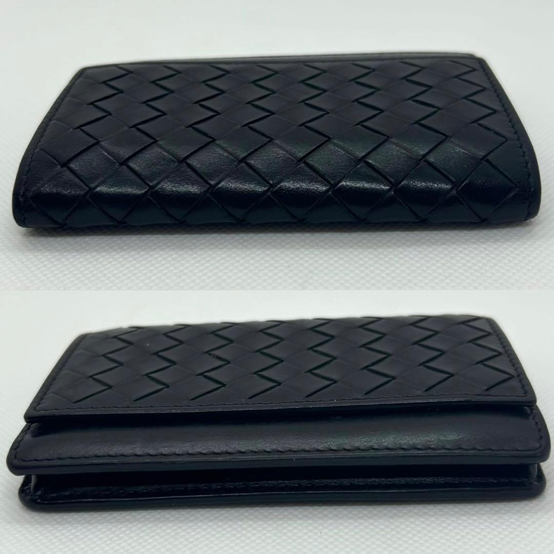 美品＊ボッテガヴェネタ 名刺入れ カードケース イントレチャート 編込み 黒