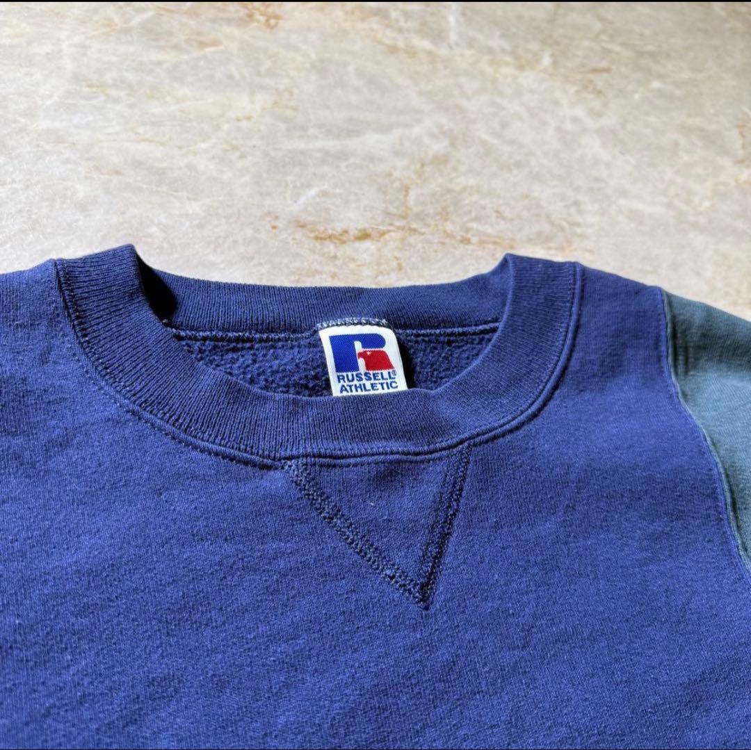 RUSSELL ATHLETICバイカラースウェット短丈USA製90s希少当時物
