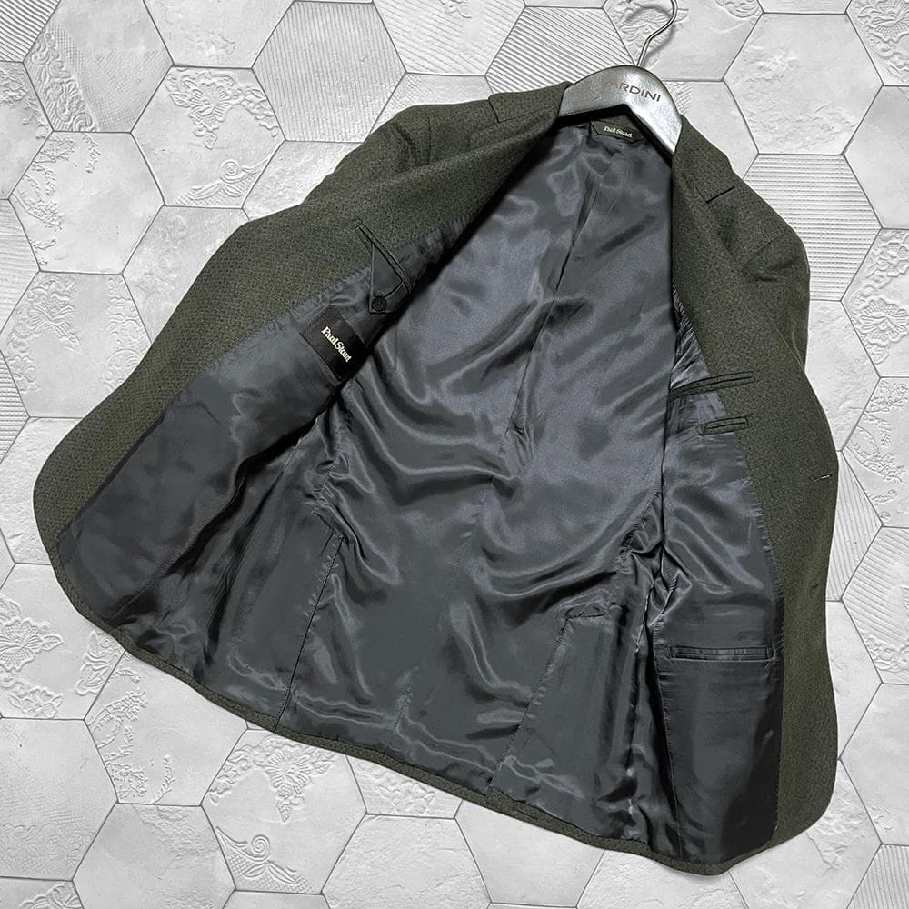 80周年記念 ポールスチュアート カシミヤ×シルク混 パケ柄カラージャケット