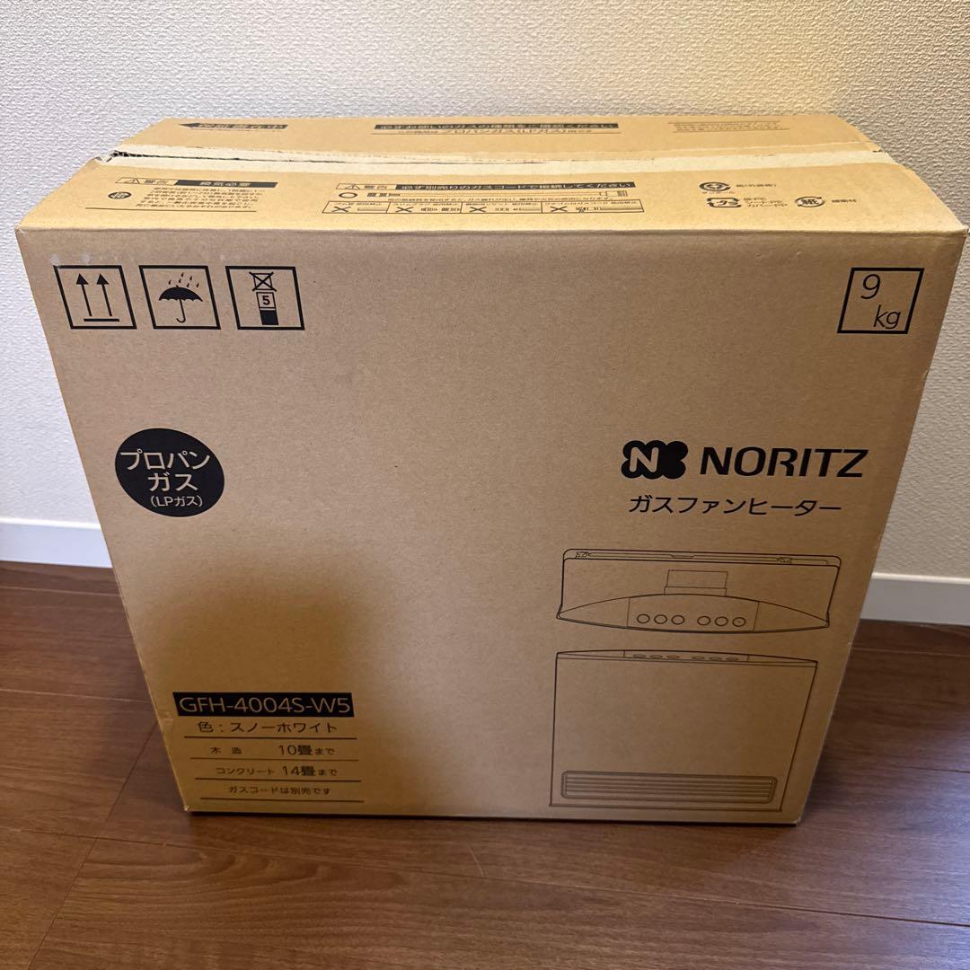 ノーリツ　ガスファンヒーター GFH-4004S-W5 5mガスホース付き