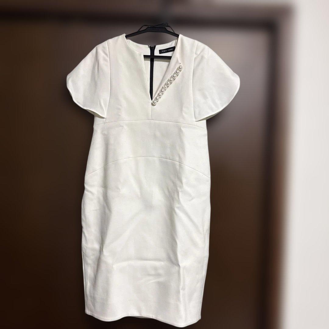 YOKO CHAN ホワイト 半袖 ワンピース 滝川クリステルさん着用