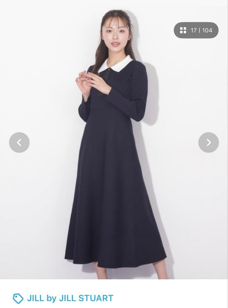 JILL by JILL STUART 2wayタイ付きパフフレアワンピース