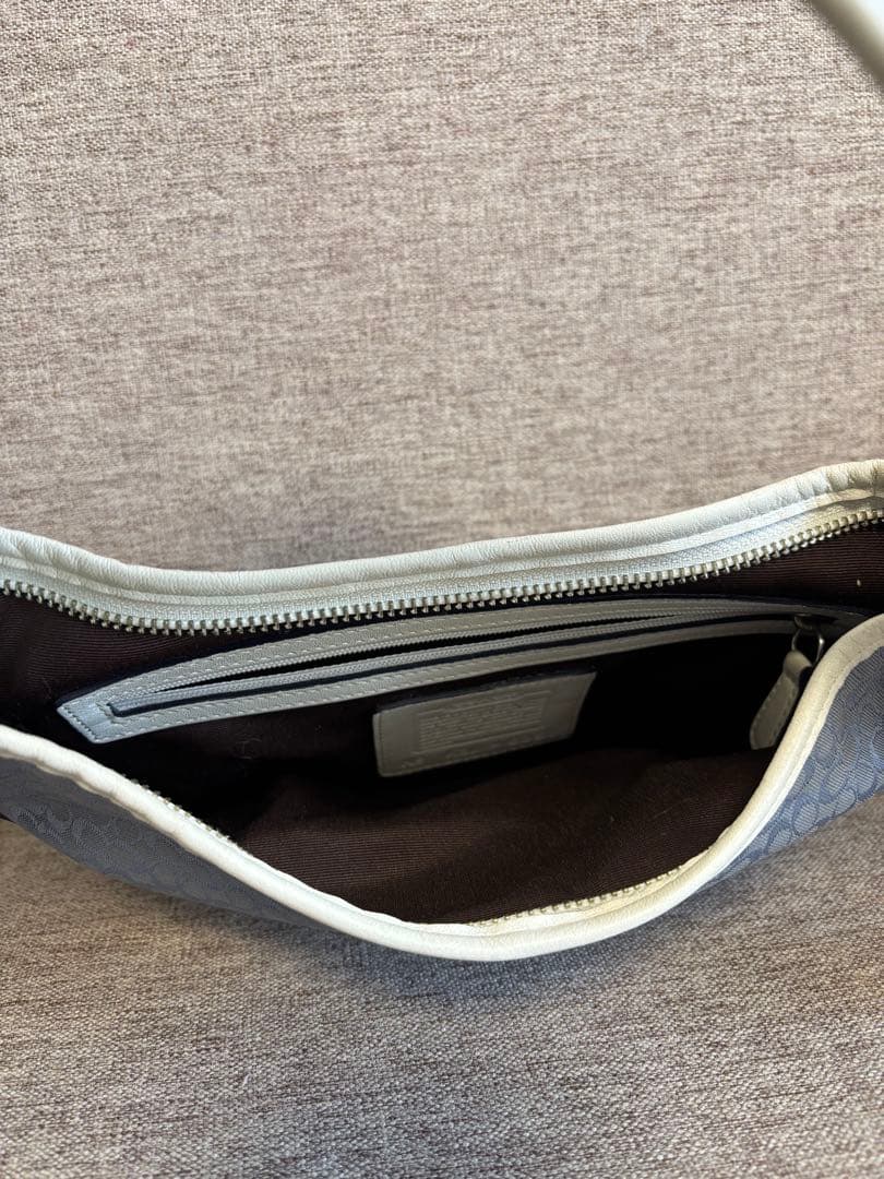 COACH ハンドバッグ ブルー/ホワイト