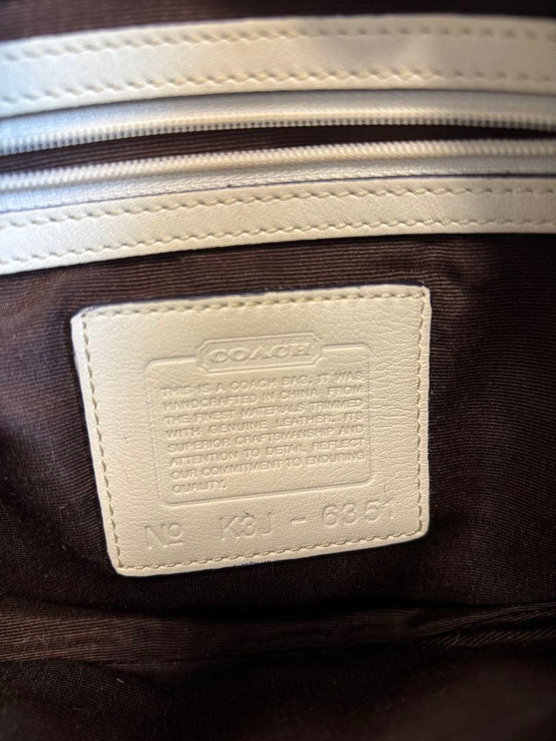 COACH ハンドバッグ ブルー/ホワイト