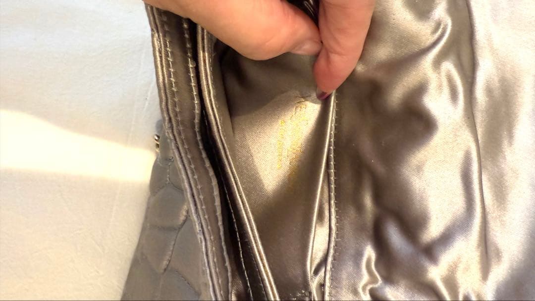 YSL シルバー 紫クロコダイル風 パーティーバッグ