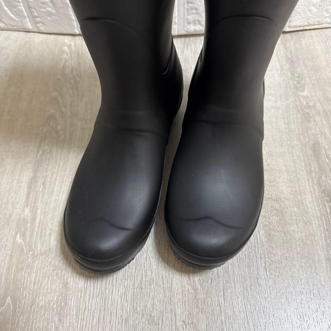✨美品✨HUNTER ロングレインブーツ 長靴 24㎝ アジャスタブル　黒
