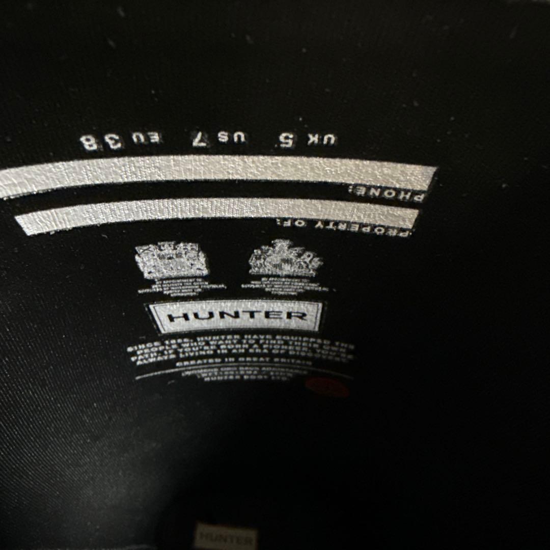 ✨美品✨HUNTER ロングレインブーツ 長靴 24㎝ アジャスタブル　黒
