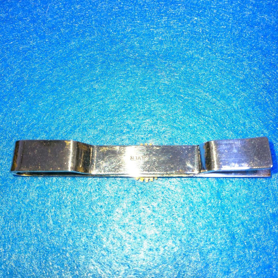 古いロータリークラブ 金&銀製ネクタイ止め (ネクタイピン) 桐箱入り