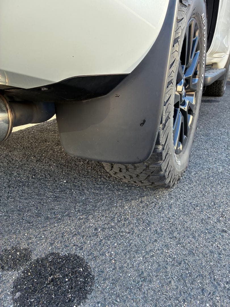 150プラド　純正ショート前後加工マッドガード