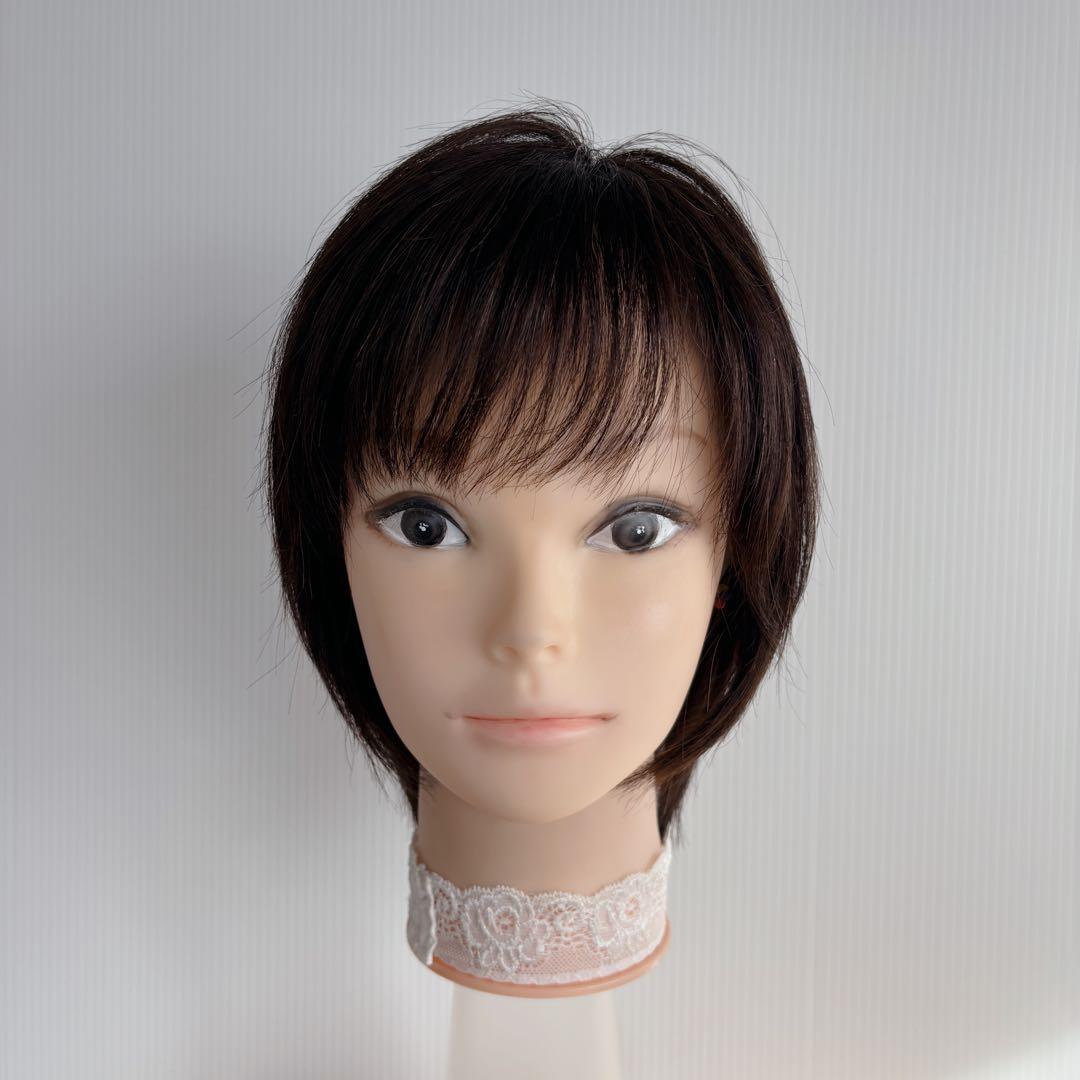 小さめ頭さんとお子様限定価格！本格仕様のリアルスキンウイッグ　子　ブラウン