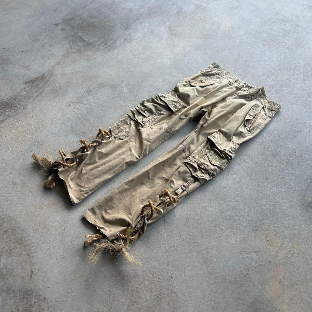 パンツ 00s archive lace up cargo pants gimmick