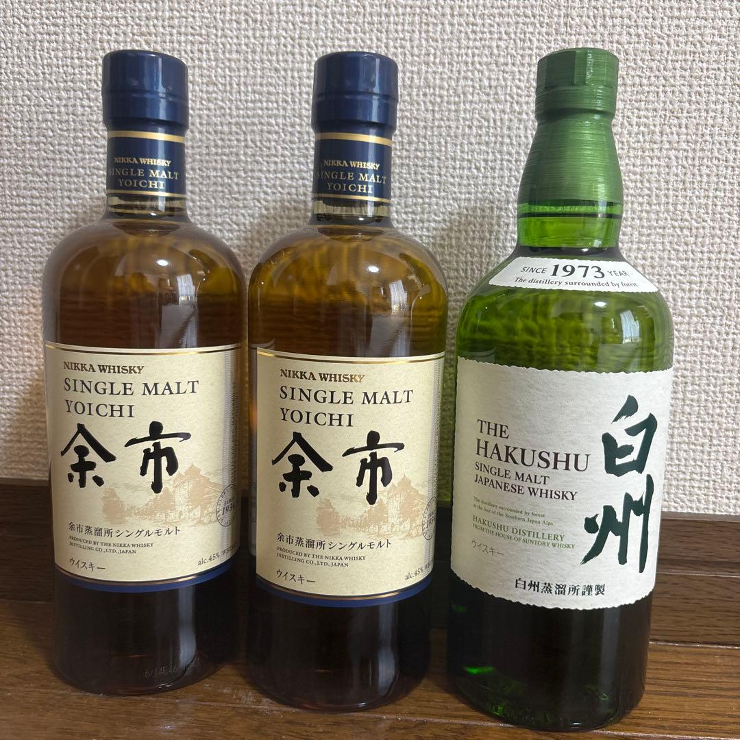 余市 & 白州 シングルモルトウイスキーセット　3本セット