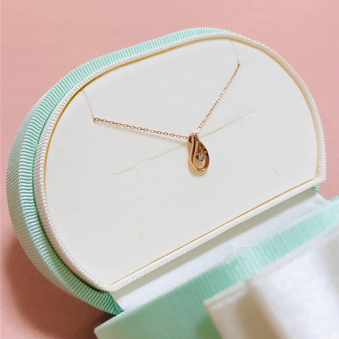 サマンサティアラ K10 ダイヤモンドネックレス K10PG ネックレス