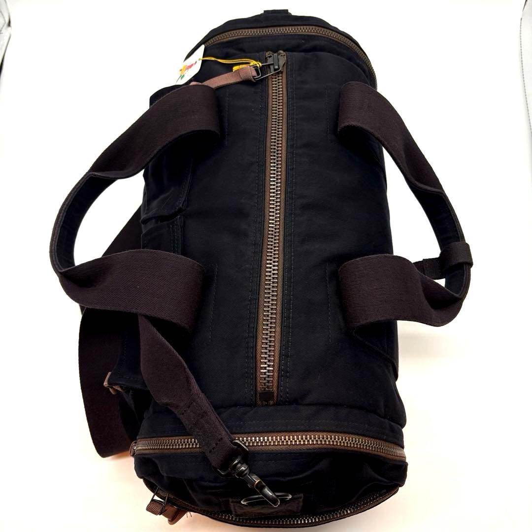 美品　ポーター　ラブアンドピース　2way ボストンバッグ　ロゴ　ブラック