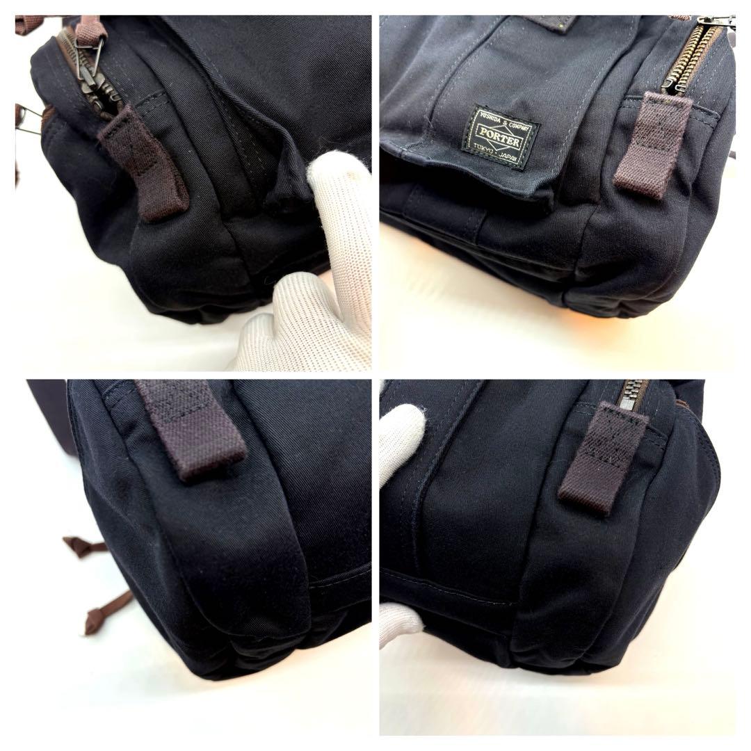 美品　ポーター　ラブアンドピース　2way ボストンバッグ　ロゴ　ブラック