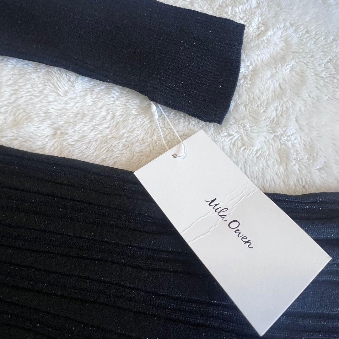 MilaOwen ミラオーウェン タートルネックロングリブニットワンピース