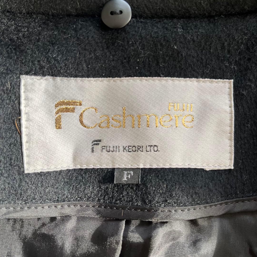 希少✨FUJII KEORI 藤井毛織　カシミヤ100% ポンチョ　黒　日本製