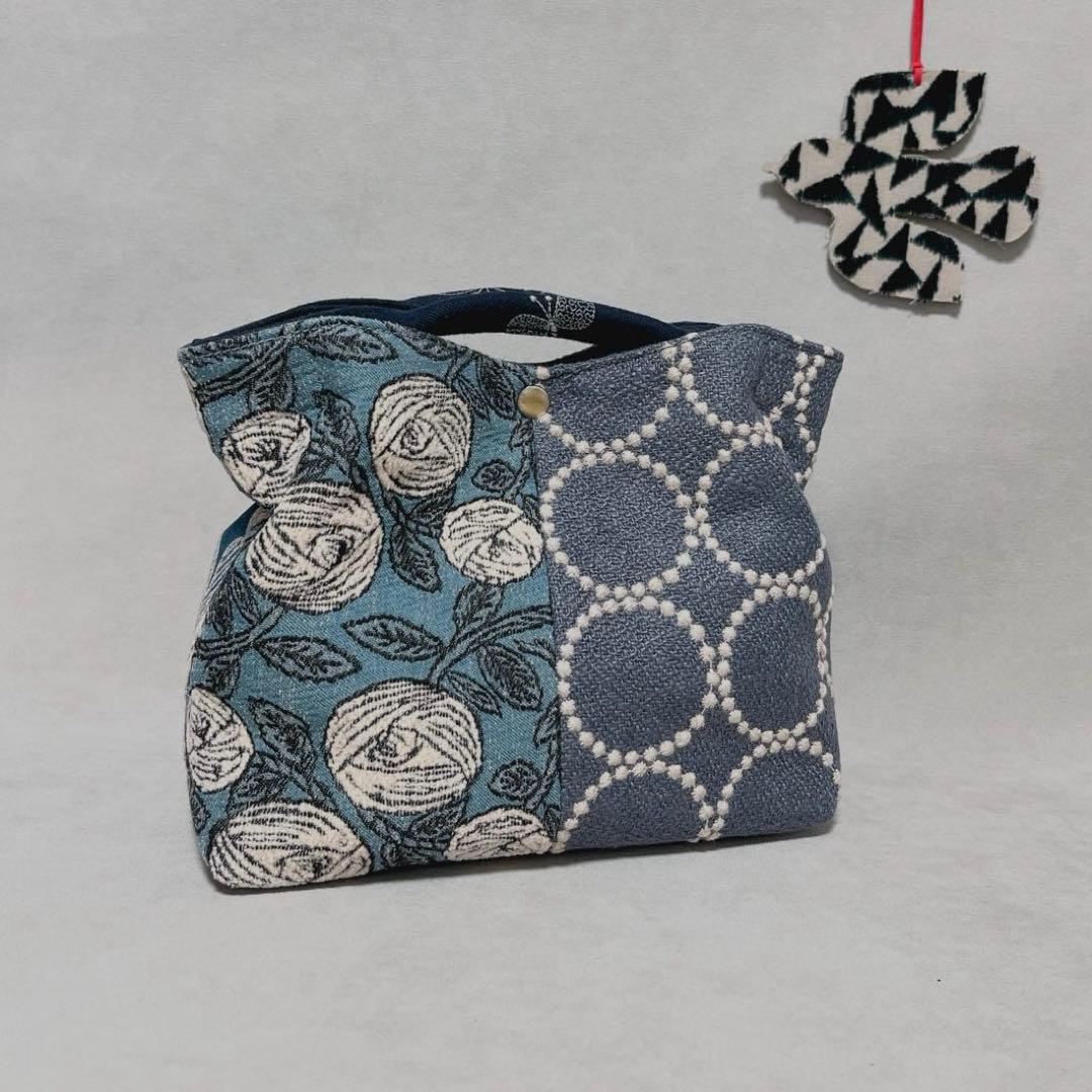 ハンドメイド　ミナペルホネン　くしゅっとトートバッグmini⑅︎◡̈︎*