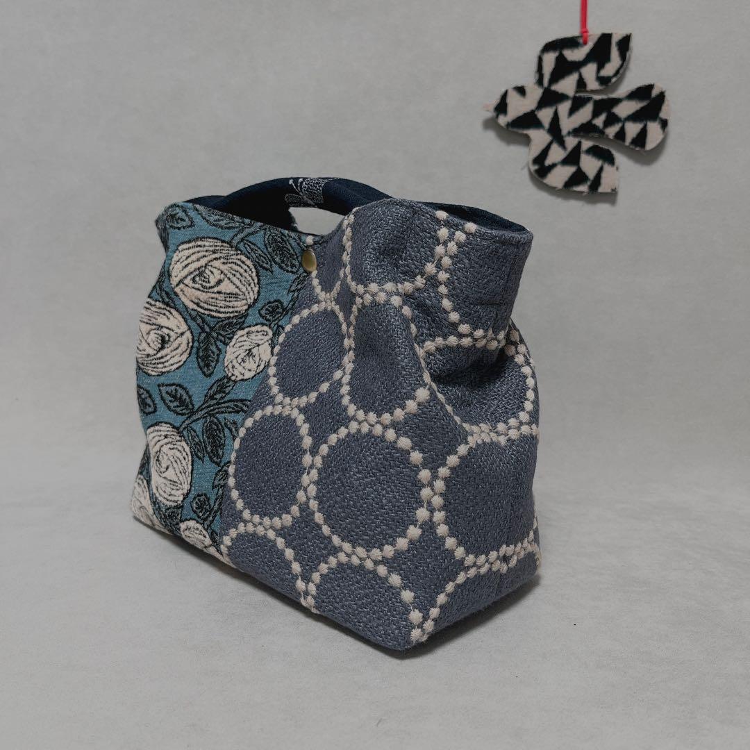 ハンドメイド　ミナペルホネン　くしゅっとトートバッグmini⑅︎◡̈︎*