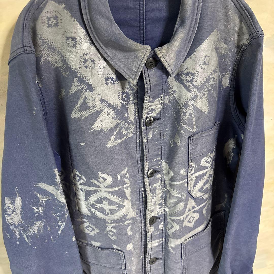 【珍品】 60s ADOLPHE LAFONT モールスキンジャケット　ペイント