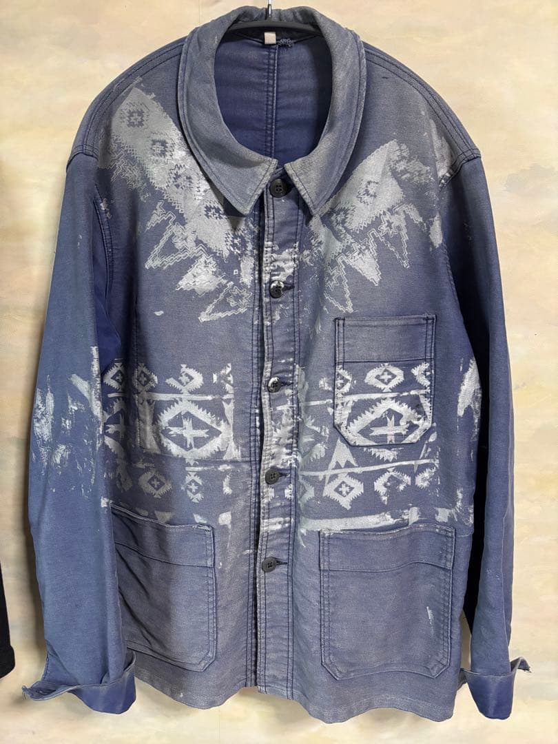 【珍品】 60s ADOLPHE LAFONT モールスキンジャケット　ペイント