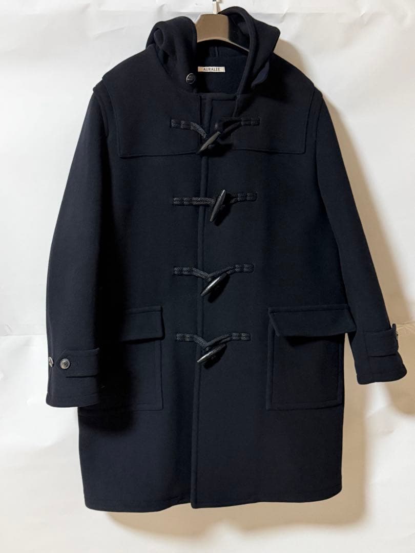 AURALEE (オーラリー) ヘビーメルトンダッフルコート ブラック/5