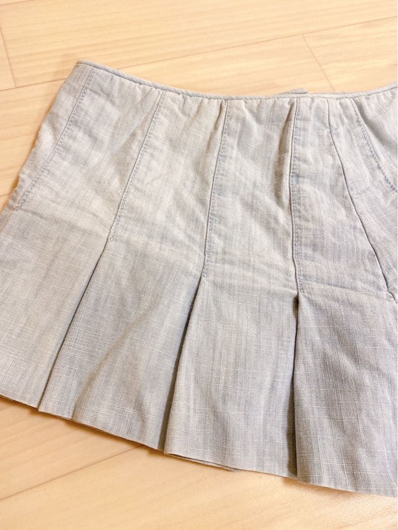 シャネル CHANEL ショートパンツ キュロット 水色 サイズ34 スカート