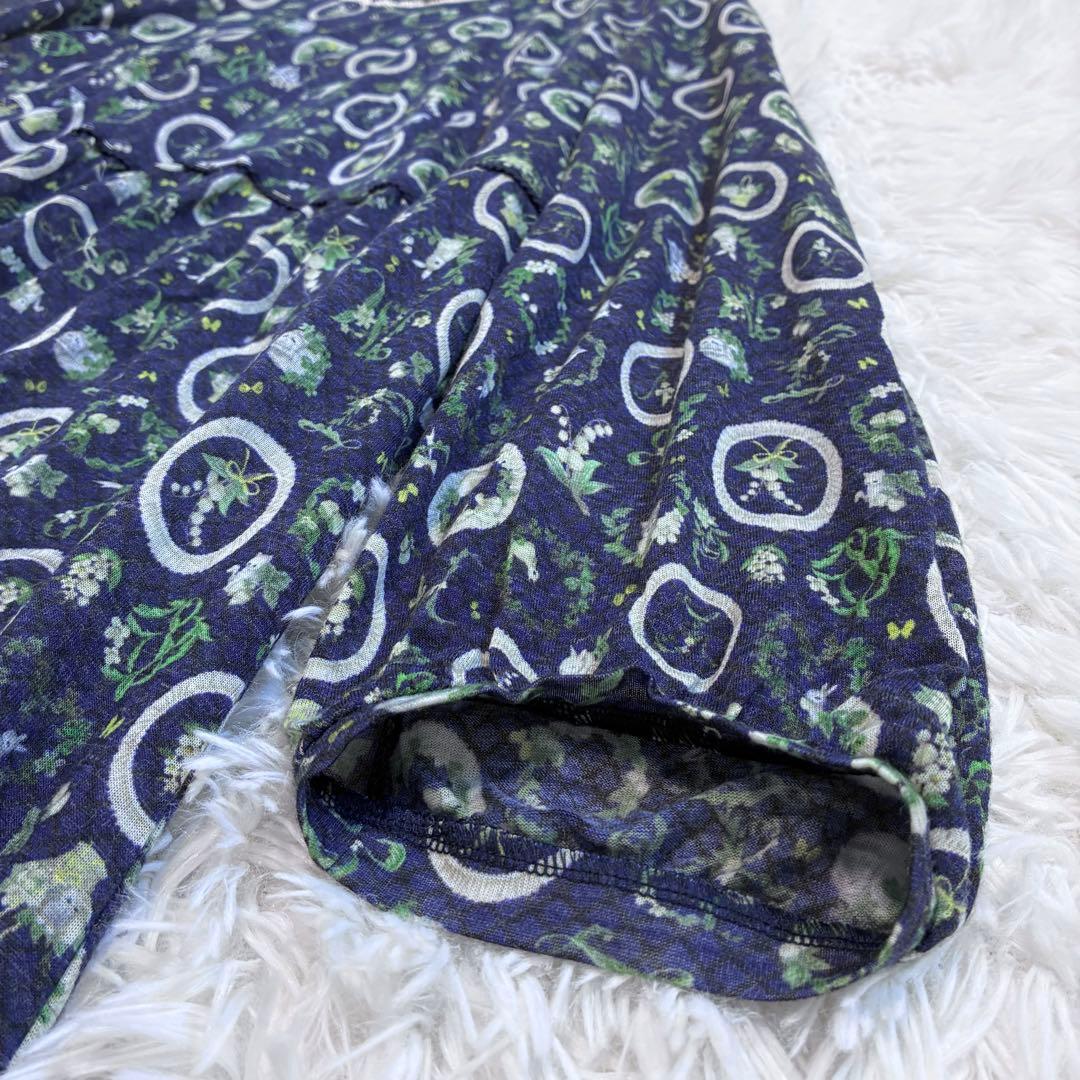 希少 4L 大きいサイズ FL5✨フランシュリッペ 花柄猫柄ワンピース　うさぎ