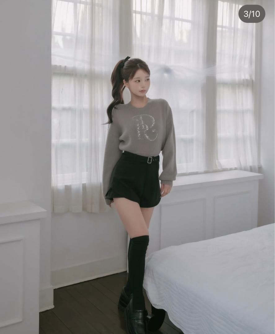 darich サイドスリットショートパンツ　ブラックSサイズ