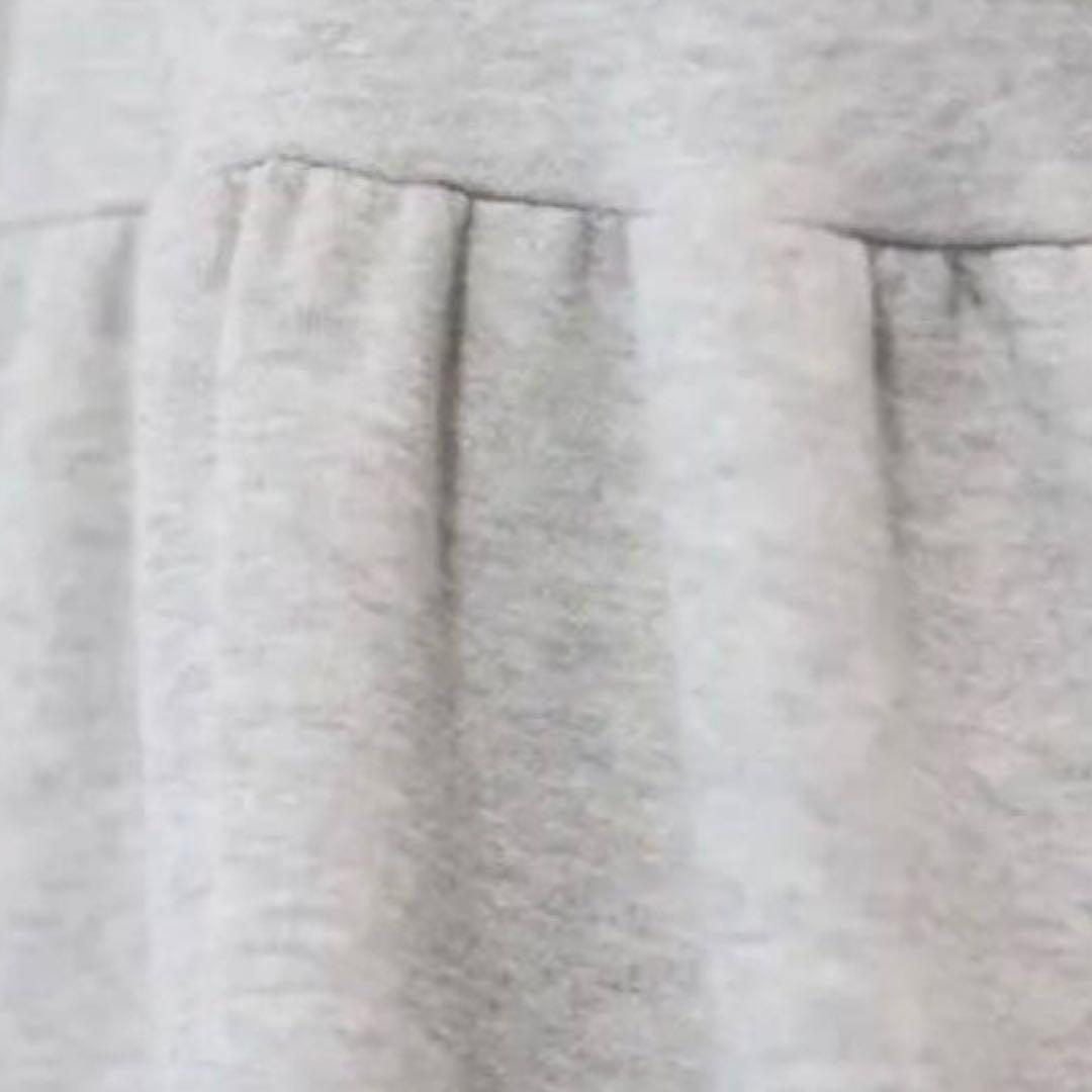 plusOTOHA裏起毛ティアードスウェットワンピース/グレー